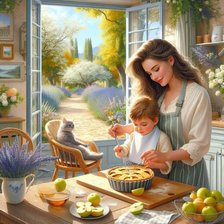 Схема вышивки «Mamá con hijo»