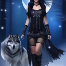 Волк и девушка