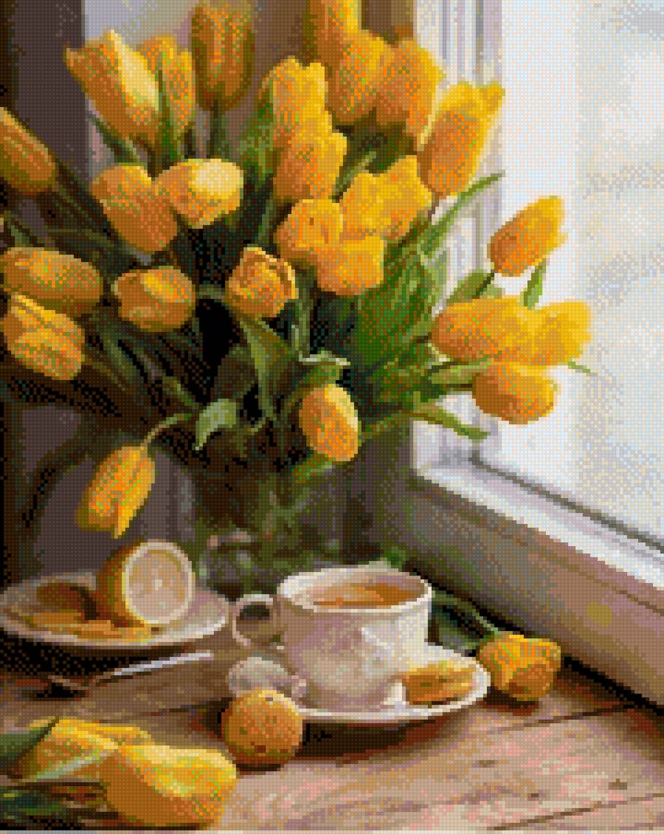 Жёлтые тюльпаны - желтые тюльпаны - предпросмотр