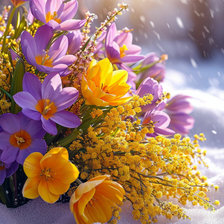 Схема вышивки «Первоцветы»