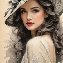 Схема вышивки «Девушка»