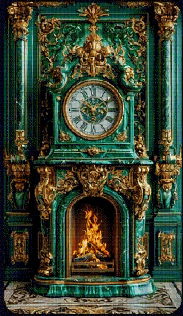 Часы - камин - предпросмотр