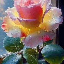 Схема вышивки «Чайная роза»