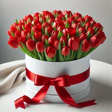 Схема вышивки «Тюльпаны в подарок»