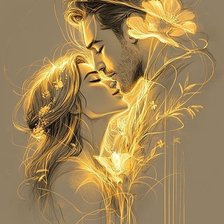 Схема вышивки «Влюблённые»