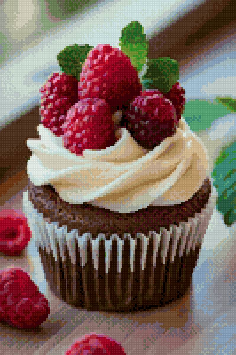 Мафин с малиной - для кухни, еда, мафин - предпросмотр