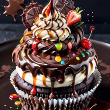 Схема вышивки «Шоколадный мафин»