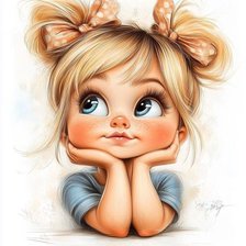 Схема вышивки «девочка»