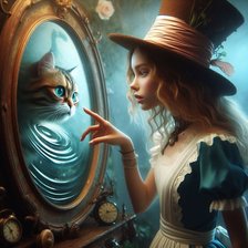 Схема вышивки «Алиса и Чеширский кот»