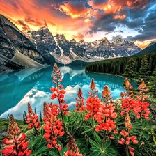 Схема вышивки «Горы»