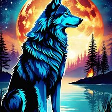 Схема вышивки «Луна»