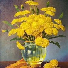 Схема вышивки «Одуванчики»