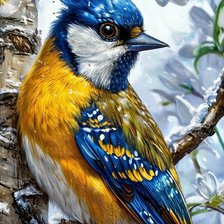 Схема вышивки «птица»