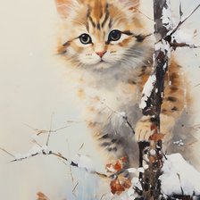 Схема вышивки «котенок»