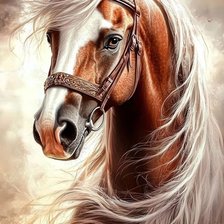 Схема вышивки «Рыжий конь»
