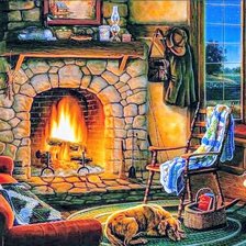 Схема вышивки «Комната»