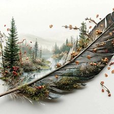 Схема вышивки «Фантазии пера 1»