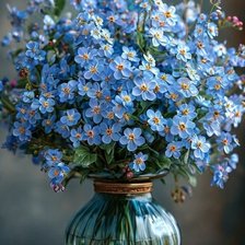 Схема вышивки «Незабудки»