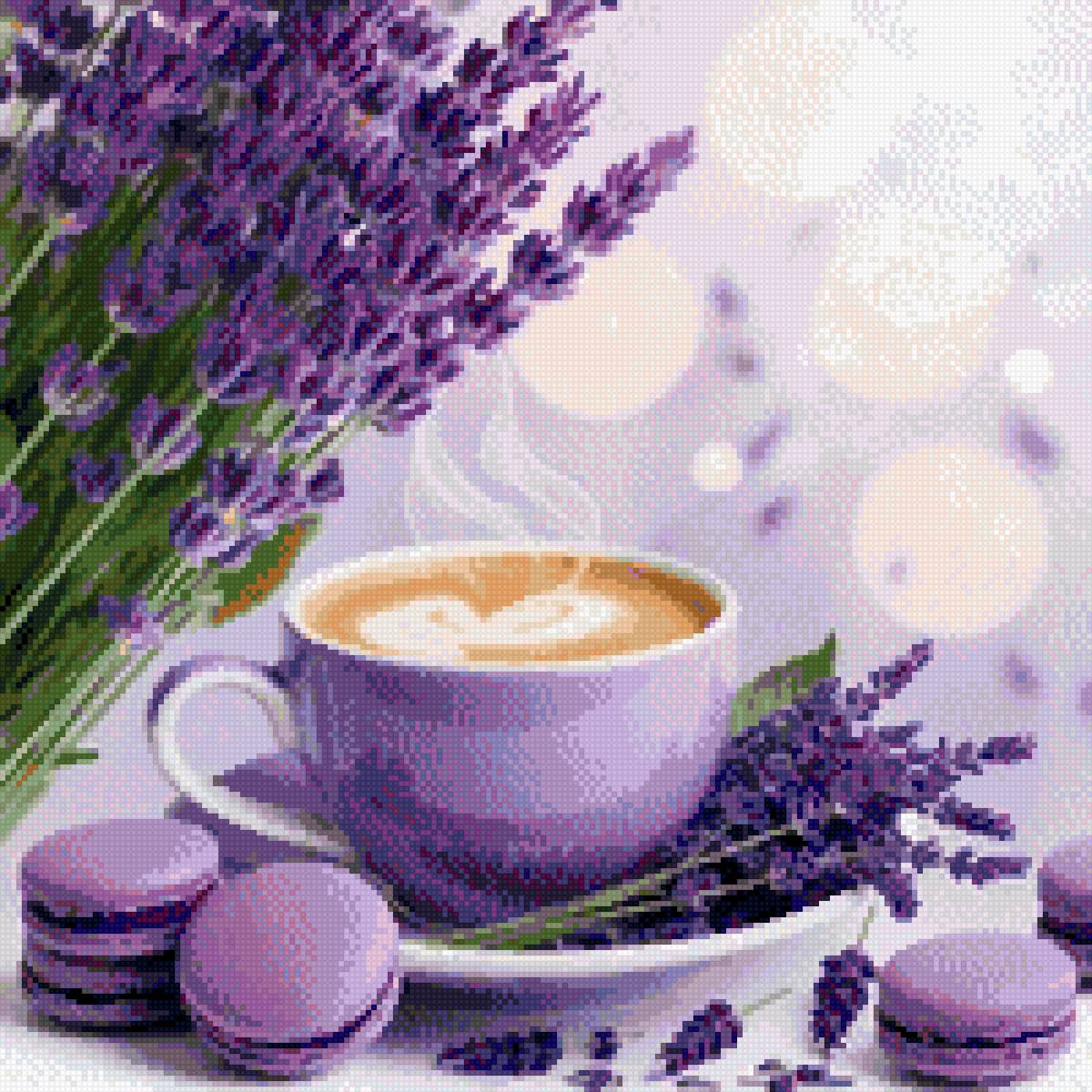 Лаванда и кофе - кофе, лаванда - предпросмотр