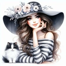 Схема вышивки «девушка»