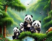 Схема вышивки «Панды»