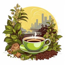 Схема вышивки «кофе»