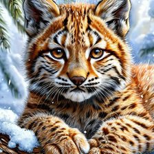 Схема вышивки «Рысенок»