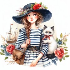 Схема вышивки «девочка»