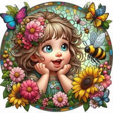 Схема вышивки «девочка»