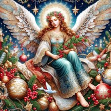 Схема вышивки «рождественский ангел»