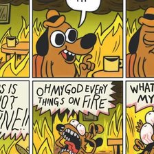 Схема вышивки «This is fine dog»