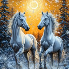 Схема вышивки «Зимняя прогулка»