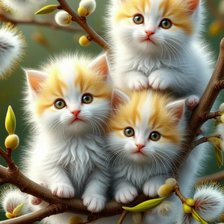 Схема вышивки «котята»