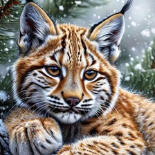 Схема вышивки «На мягких лапах»