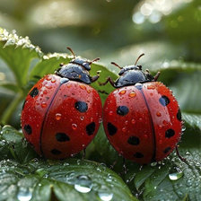 Схема вышивки «Божие коровки 2»