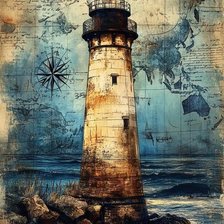 Схема вышивки «Маяк.»