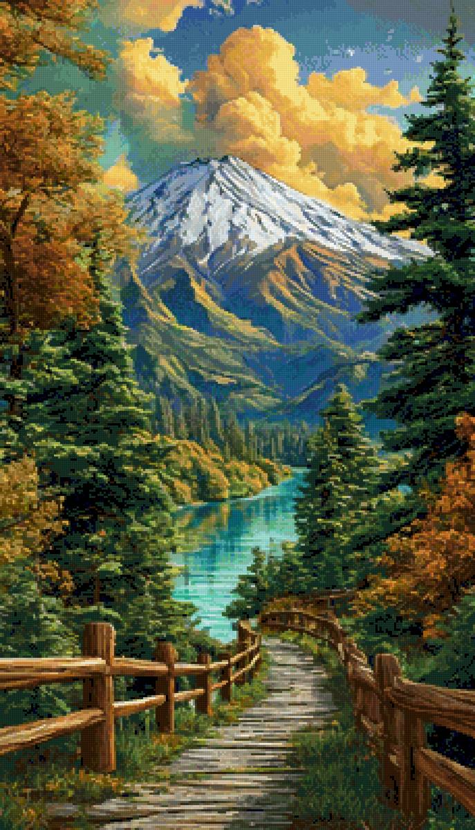 №2876198 - лес, горы, река, природа - предпросмотр