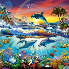 Схема вышивки «Подводный мир»