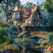 Схема вышивки «Усадьба»