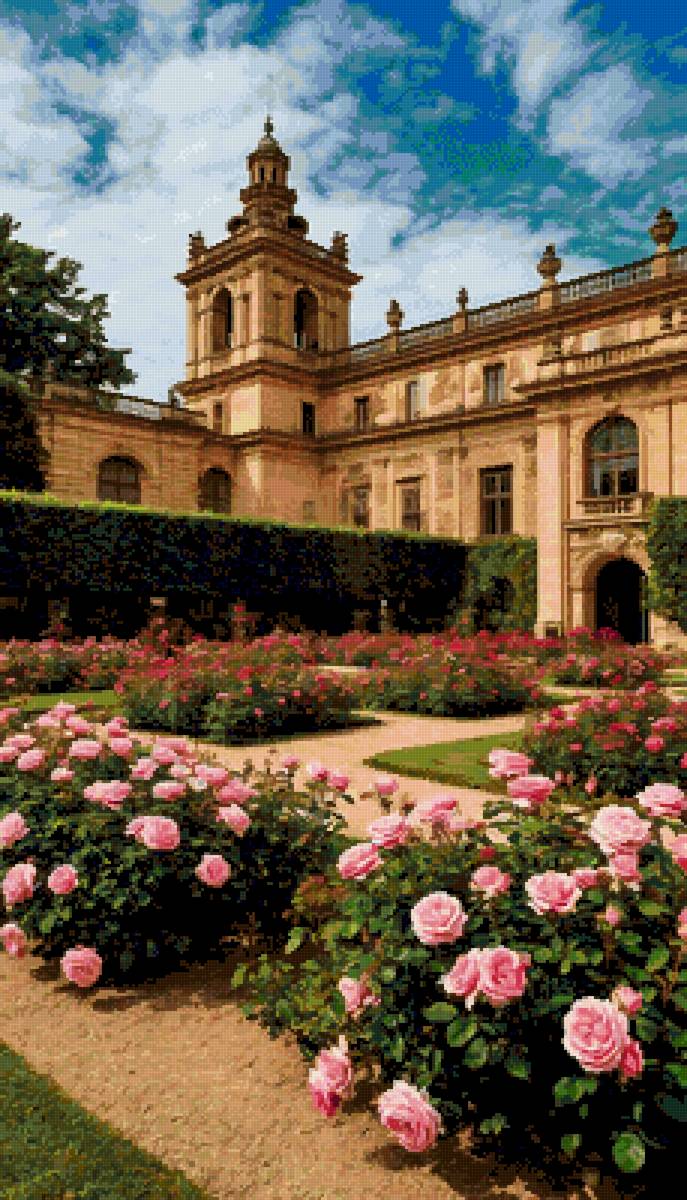 №2876676 - замок, цветы - предпросмотр