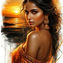 Оригинал схемы вышивки «В лучах заката» (№2876761)