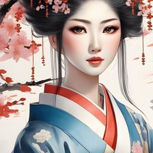 Схема вышивки «Гейша 1»