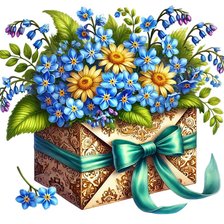 Схема вышивки «подарок»