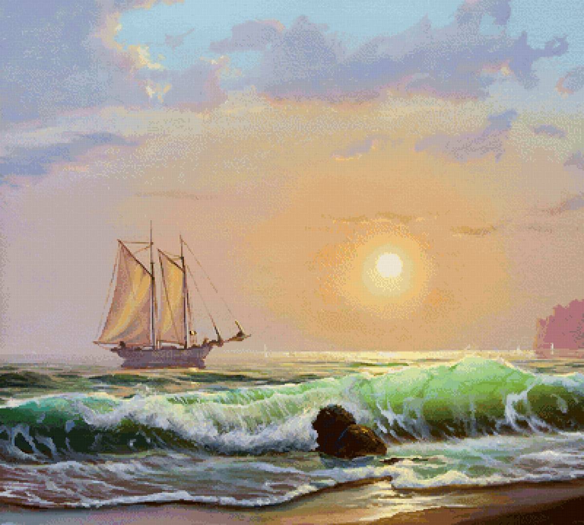 №2877267 - море, парусник, утро - предпросмотр