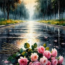 Схема вышивки «Летний дождь»