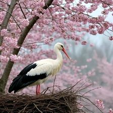 Схема вышивки «Аист»