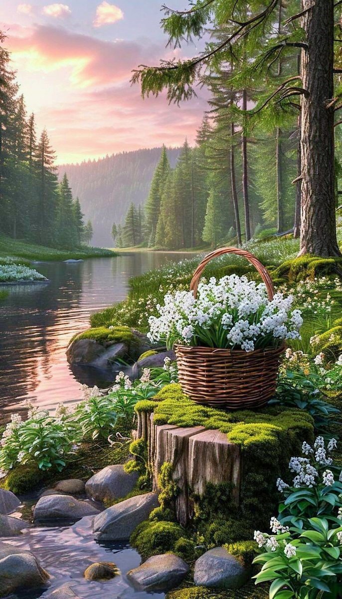 №2878284 - пейзаж, корзинка, природа - оригинал