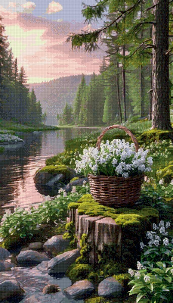 №2878284 - корзинка, пейзаж, природа - предпросмотр