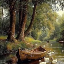 Схема вышивки «Duck pond»