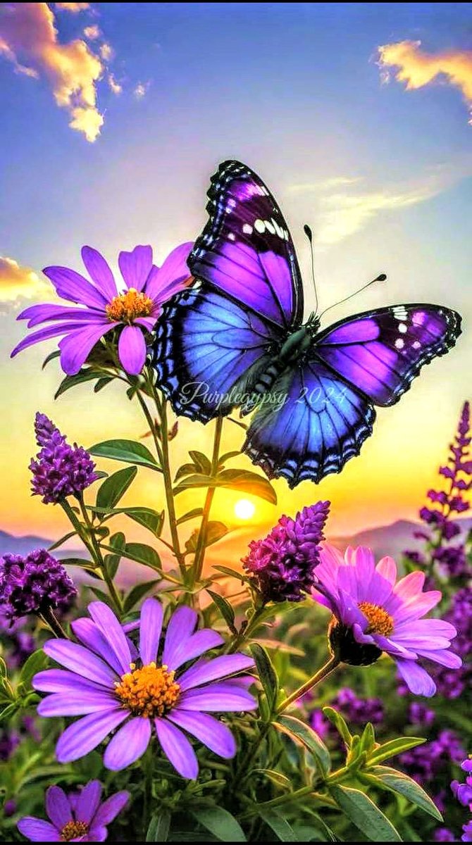 Цветы - бабочки - оригинал